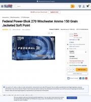 Federal Power Shok 270 Winchester Ammo 150 Grain