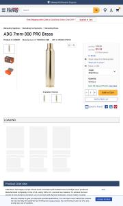 ADG 7mm 300 PRC Bright Finish Brass Box of 50