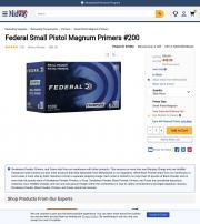 Federal Small Pistol Magnum Primers 200 Case of