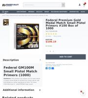 Federal GM100M Small Pistol Match 1000