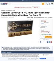 Weatherby Select Plus 6 5 PRC Ammo 124 Grain