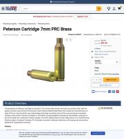 Peterson Cartridge 7mm PRC Brass Box of 250