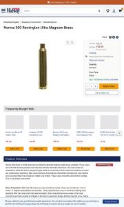 Norma 300 Remington Ultra Magnum Brass Box of 50