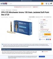 PPU 270 Winchester Ammo 150 Grain Jacketed Soft