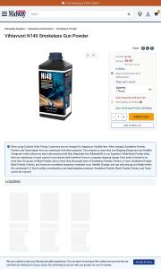 Vihtavuori N140 Smokeless Gun Powder 1 lb
