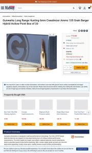 Gunwerks Long Range Hunting 6mm Creedmoor Ammo