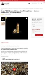 Swiss P 300 Blackout Brass New Primed Brass