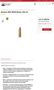 Norma 300 WSM Brass 50 ct