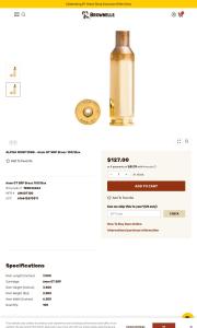 ALPHA MUNITIONS 6MM GT BRASS 6MM GT SRP BRASS