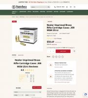 Nosler Unprimed Brass Rifle Cartridge Cases 300