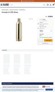 Hornady 6 5 PRC Brass Bag of 100 Bulk Packaged