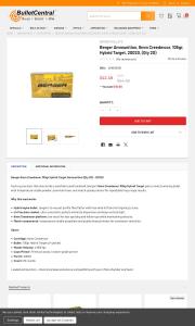 Berger Ammunition 6mm Creedmoor 105gr Hybrid