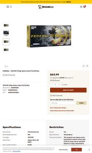 FEDERAL 300 PRC 215GR SPITZER BOAT TAIL 20 BOX