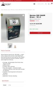 Norma 300 SAUM Brass 50 ct