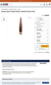 Berger Hybrid Target 6mm 243 Caliber 243