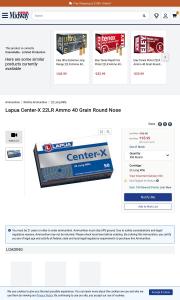 Lapua Center X 22LR Ammo 40 Grain Round Nose Box