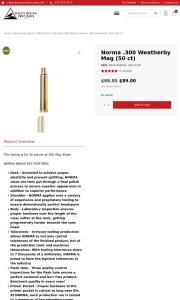 Norma 300 Weatherby Mag 50 ct