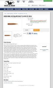 Berger 6mm 243 120g Hpbt Bullet lr hyb tgt 100 b