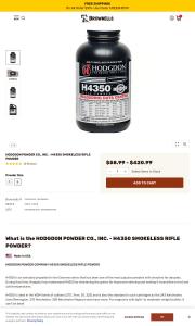 HODGDON POWDER CO INC H4350 SMOKELESS RIFLE