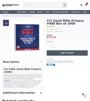 CCI 400 Small Rifle Primers 1000 ct box