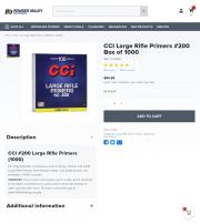 CCI 200 Large Rifle Primers 1000 ct box