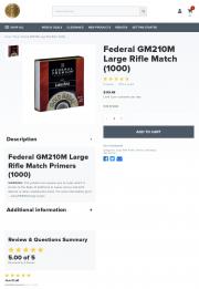 Federal GM210M Large Rifle Match 1000