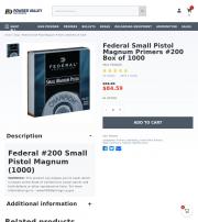 Federal 200 Small Pistol Magnum 1000