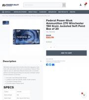 Federal Ammunition 270 Winchester 150 Grain