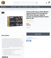 Federal Premium Gold Medal Ammunition 6 5