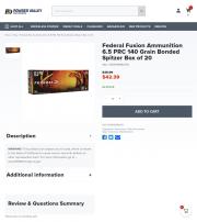 Federal Ammunition 6 5 PRC 140 Grain Bonded