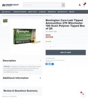 Remington Ammunition 270 Winchester 130 Grain
