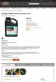 Hodgdon H4895 Smokeless Powder 8 Lbs