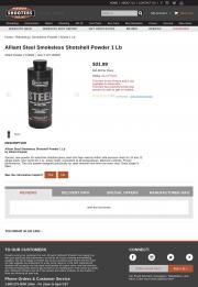 Alliant Steel Smokeless Shotshell Powder 1 Lb