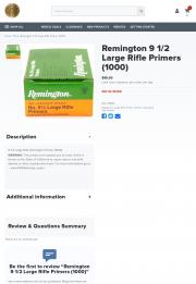 Remington 9 1 2 Large Rifle Primers 1000