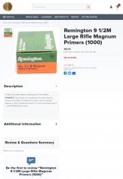 Remington 9 1 2M Large Rifle Magnum Primers 1000