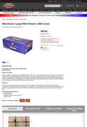 Winchester Large Rifle Primers 1000 Count