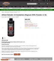 Alliant Reloder 23 Smokeless Magnum Rifle Powder