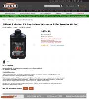 Alliant Reloder 23 Smokeless Magnum Rifle Powder