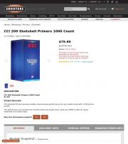 CCI 209 Shotshell Primers 1000 Count