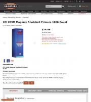 CCI 209M Magnum Shotshell Primers 1000 Count