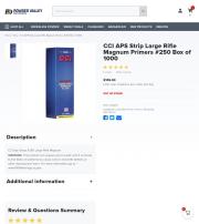 CCI APS Strip Large Rifle Magnum Primers 250 Box