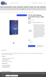 CCI No 250 Magnum Large Rifle Primers 1000 Box