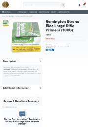 Remington Etronx Elec Large Rifle Primers 1000